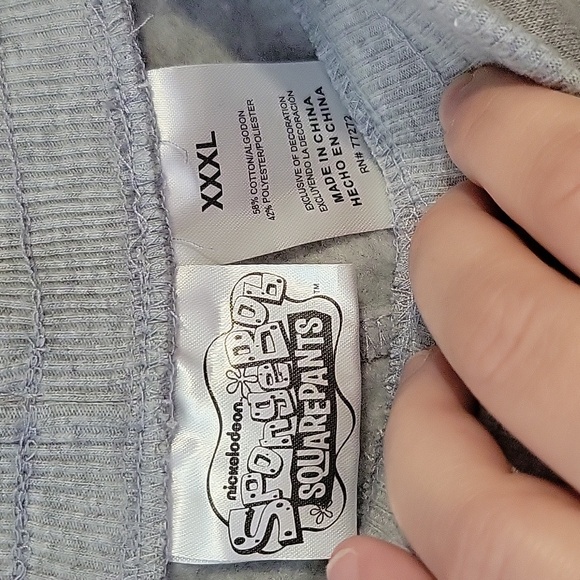 NWT Sponge Bob sleep shorts. Size XXXL Color is gray . - Picture 3 of 4
